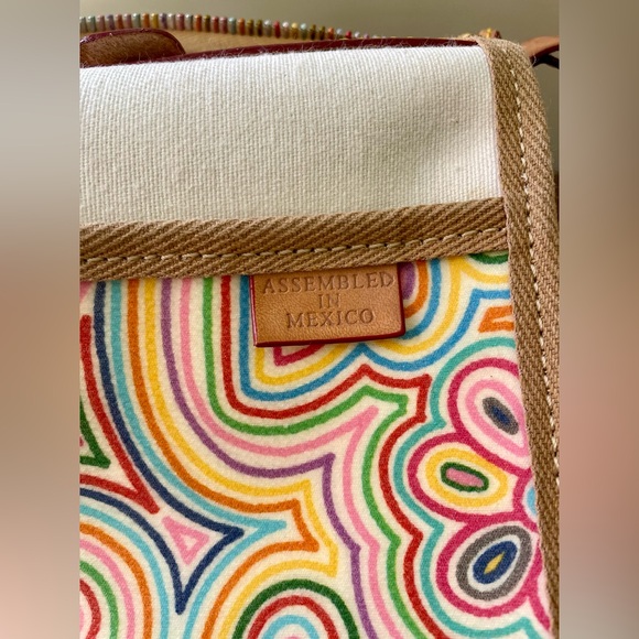 Vintage Dooney & Bourke Rainbow Zipper Scribble Shoulder Bag Wristlet Set Y2K - Picture 12 of 16